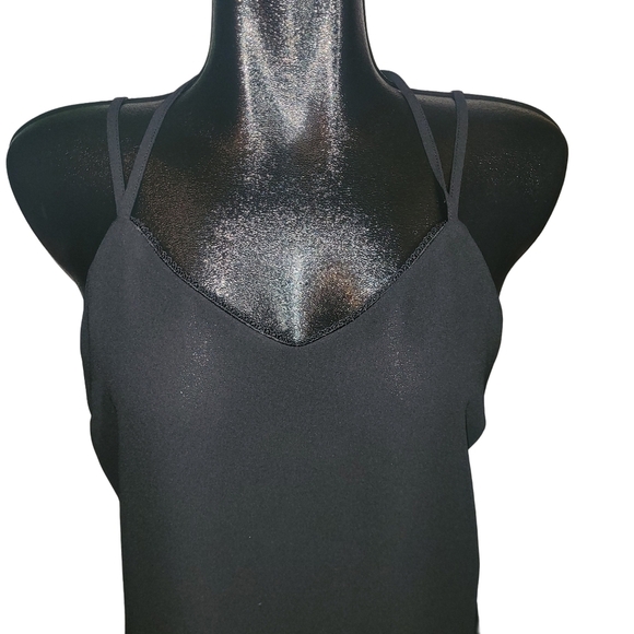 Suzy Shier Black Double Layer Racerback Tank Top M - Picture 2 of 8